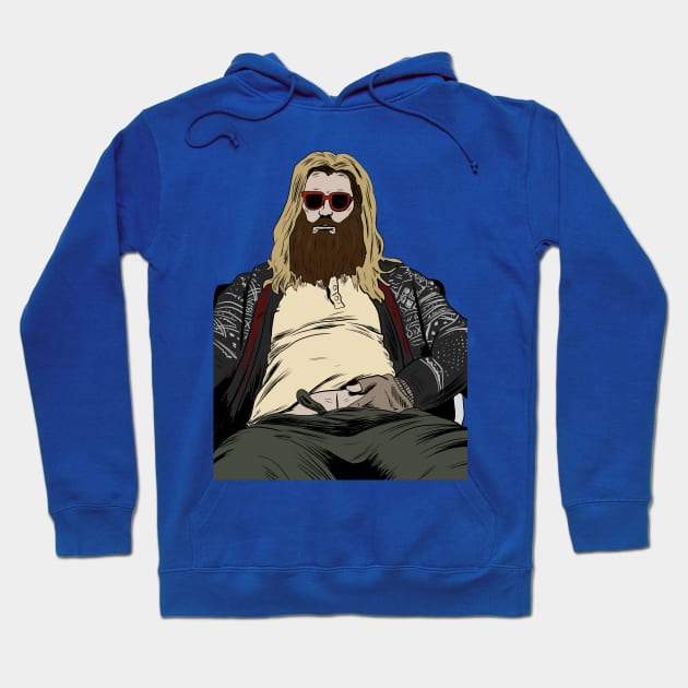 Fat Thor Hoodie by Black Snow Comics